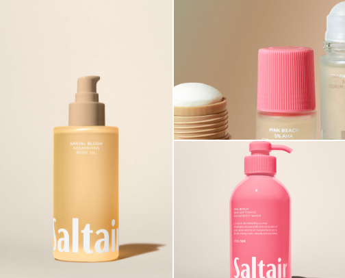 Bodycare items cover photo collage