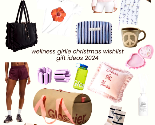 wellness granola girl christmas gift wishlist! cover photo collage