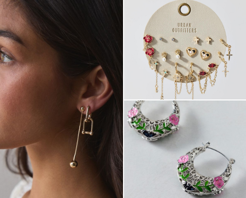 Beautiful Earrings, Infinite Charm!👂🏻💛🌟 cover photo collage