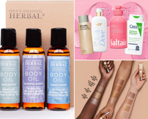 What can you find in my body skin care bathroom?🧴🛁 cover photo collage