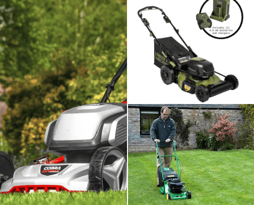 Lawn mowers cover photo collage
