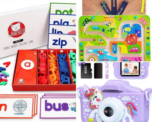 Education toy for children cover photo collage