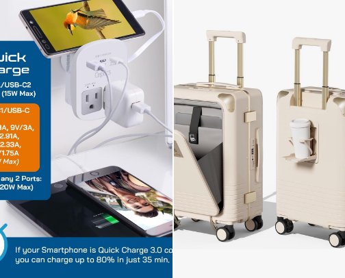 Travel necessities cover photo collage