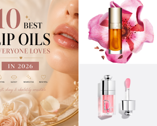 10 BEST LIP OILS EVERYONE LOVES IN 2026 💋 cover photo collage