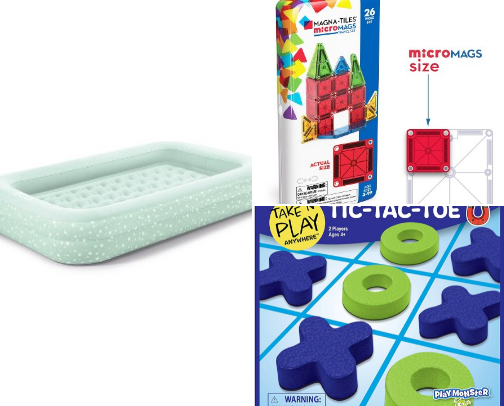 Planning to travel with kids? these are some Items that help make travel easier! cover photo collage
