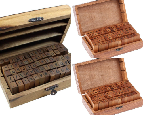 Read Free - Crafting essential: 36 Pcs Small Wooden Rubber Stamps, Wooden Box Multipurpose Number Alphabet Letter Wood Rubber Stamp for Card Making, DIY Craft, Scrapbooking Supplie, etc cover photo collage