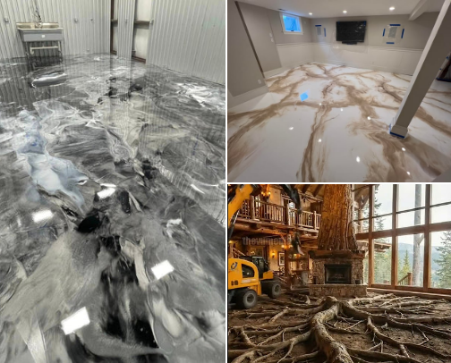 Flooring and design cover photo collage