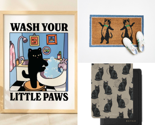 The PURRRFECT Home Decor, Accessories and Gifts for ALL Cat Lovers 🐈‍⬛🖤 cover photo collage