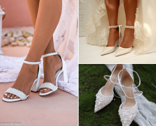 Wedding shoes cover photo collage