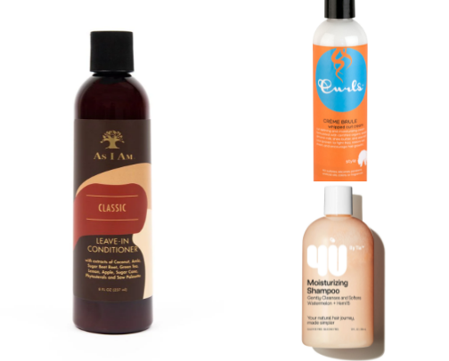 Hair products for curls cover photo collage