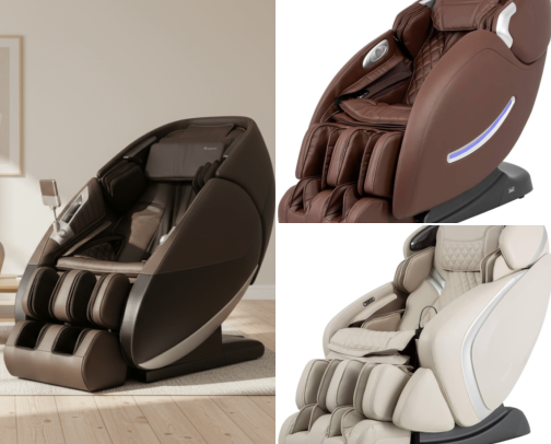 Premium Massage Chairs & Recovery Lounges Worth the Investment: Bring the Spa Home cover photo collage