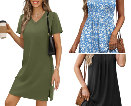 Affordable Amazon Dresses that you need now! On sale and so cute. It’s still summer! cover photo collage