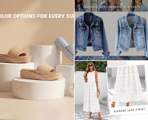 Summer transition outfits cover photo collage