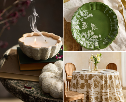 Fall table cover photo collage