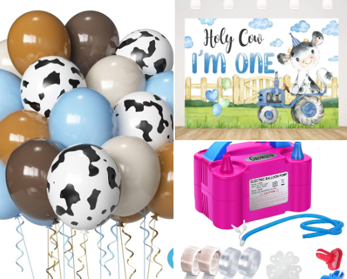 Holy Cow I’m One (First Birthday Boy Theme) cover photo collage