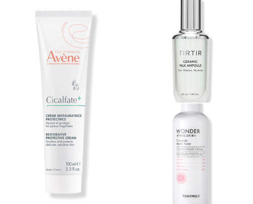 Sensitive skin friendly skincare cover photo collage