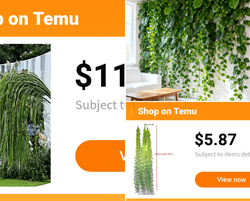 Temu items cover photo collage