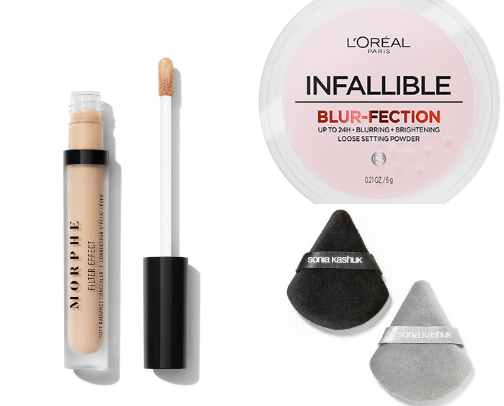 Drug-store makeup items for beginners cover photo collage