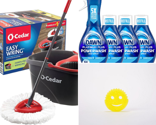 Favorite cleaning supplies cover photo collage