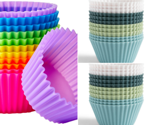 Silicone Baking Cups for Easy Muffins cover photo collage