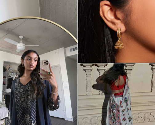 💅🏽🦚🪷 the ULTIMATE guide to becoming a south asian baddie 🪷🦚💅🏽 cover photo collage