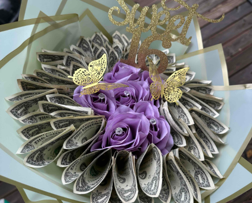 Money Bouquet cover photo collage