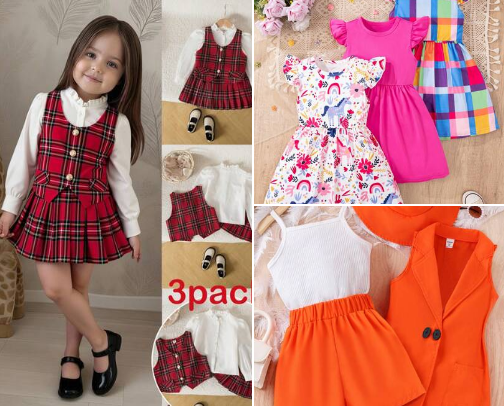 Toddlers to Teen Girls finds cover photo collage