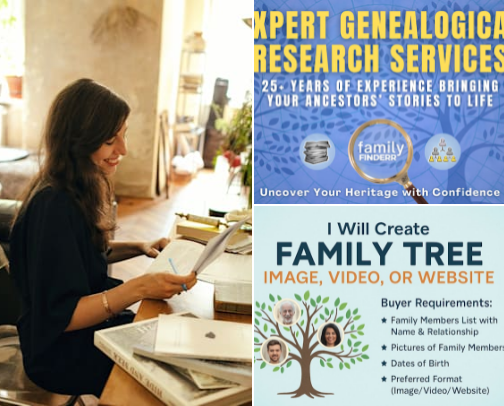 Discover Your Family Tree with Genealogy Research Services cover photo collage