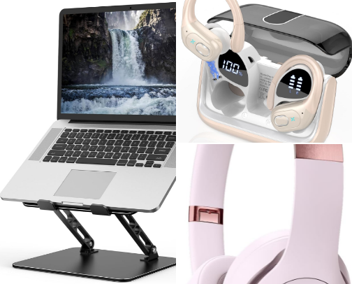 Back to school tech and supplies cover photo collage