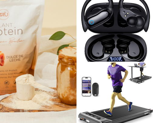 Fitness Essentials for the Gym or Working out home cover photo collage