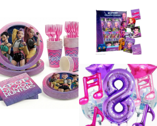 K-pop Demon Hunters Birthday Decor 🎤👩‍🎤 cover photo collage