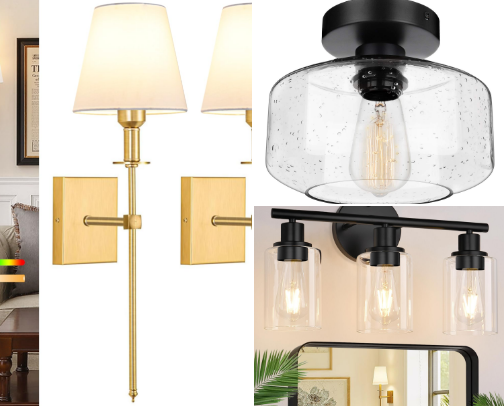 Affordable lighting for any space in your home ✨ cover photo collage