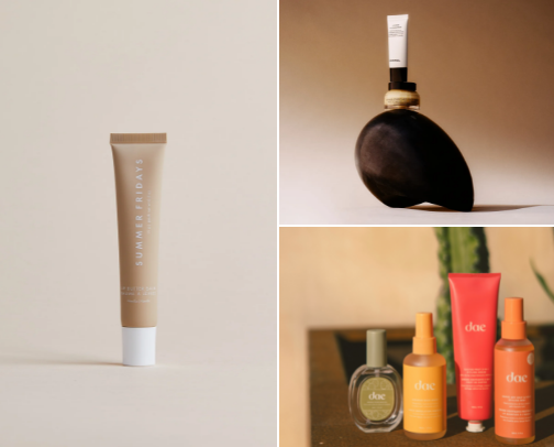 Beauty products cover photo collage