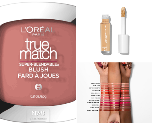 Drugstore makeup favorites cover photo collage