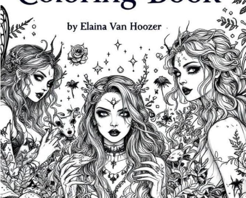 Coloring Book I designed cover photo collage