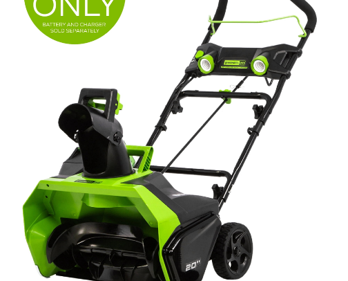 Greenworks Pro Snow Blower 20 in 60V Single-Stage Battery Powered Push Outdoor Equipment cover photo collage