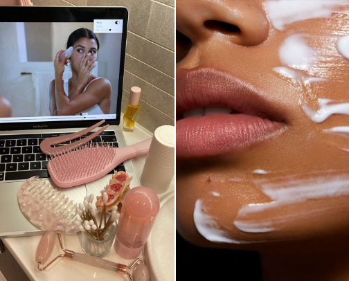 skincare cover photo collage