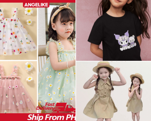 Kids girl cutie dress cover photo collage