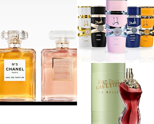 Parfum & Splash& Deodorant cover photo collage