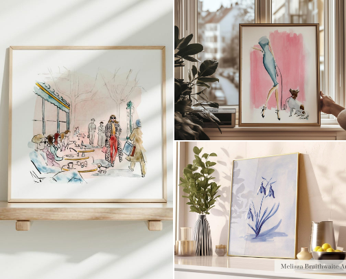 Level up your dorm room with cute art posters! cover photo collage