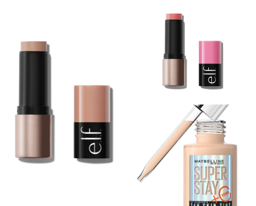 affordable drugstore makeup cover photo collage
