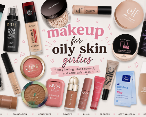 makeup for oily skin girls 🎀 cover photo collage