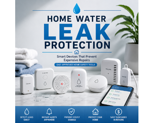 💧Home Water Leak Protection: Smart Devices That Prevent Expensive Repairs (Dad-Approved Home Safety Tools) cover photo collage