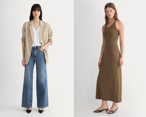 TRY THESE COMFORTABLE CLOTHES TO WEAR. SHOP NOW ON EVERLANE! cover photo collage