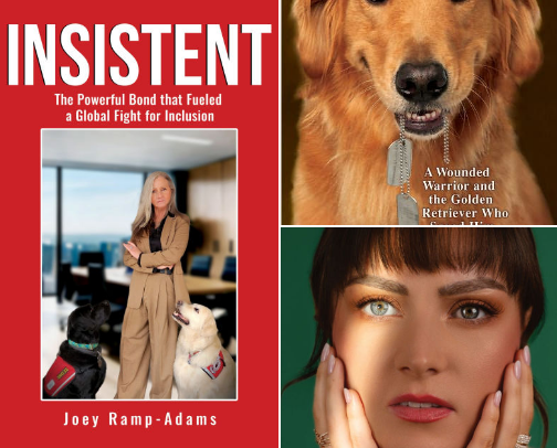 Books for National Service Dog Month cover photo collage