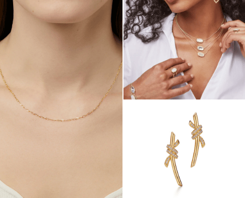 Necklaces, bracelets, watches and more for her cover photo collage
