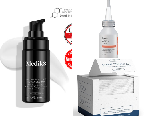 Stunning skincare hero’s cover photo collage