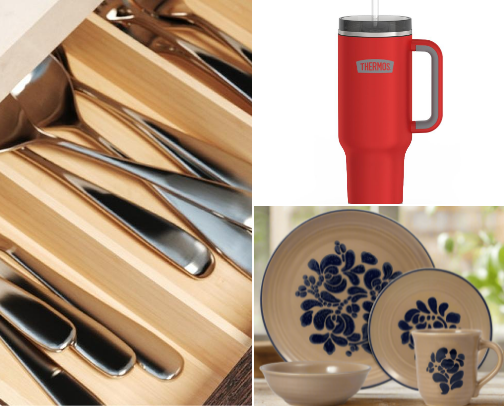 Kitchen gadgets and items cover photo collage