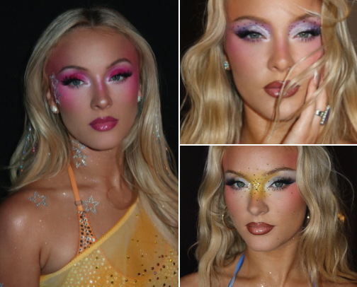 ✨ Zara Larsson “Midnight Sun Tour” Makeup Edit ✨ cover photo collage