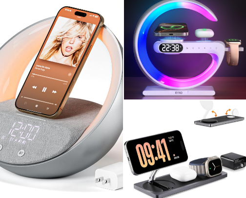 ✨ 3-in-1 Wireless Charging Station – Fast Qi Charger Dock for iPhone, Apple Watch & AirPods | Sleek & Stylish All-in-One cover photo collage